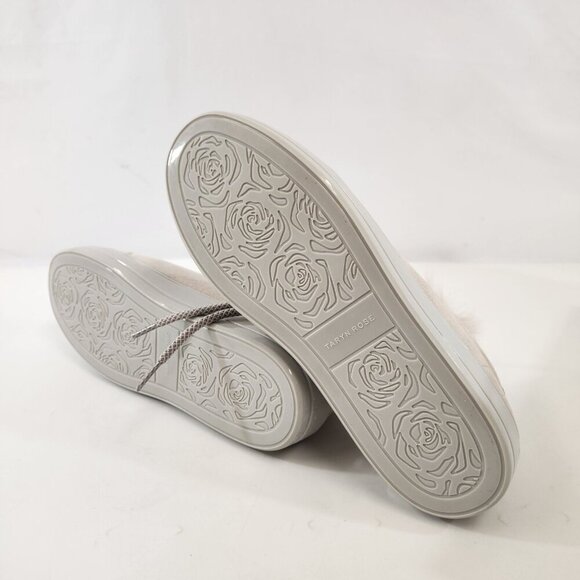 Taryn Rose Georgy Calf Suede Shoes Womens Size 8.5 Chalk Faux Fur New w/ Box - Picture 5 of 9